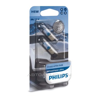 H6W 12V-6W (BAX9s) (��������� ����� ����) White Vision ultra (������� 2��.) 12036WVUB2