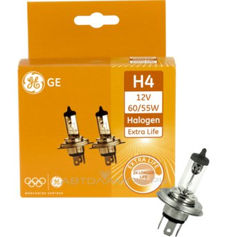 H4 12V- 60/55W (P43t) (������. ���� ������) Extra Life (�.��.2��.) 93012336 (50440DPU) 50440DPU