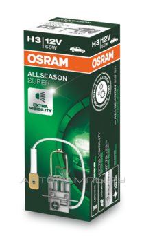 H3 12V- 55W (PK22s) (жёлтый свет) Allseason 64151ALS
